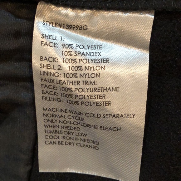 Black quilted asymmetrical zippered coat like new, worn only a few times - Picture 6 of 6